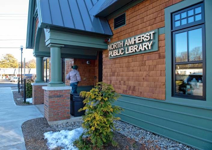 The North Amherst Library reopened during its Monday reopening.